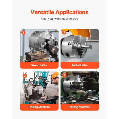 K11 80 - 3-Inch Durable Self-Centering Lathe Chuck for Precision Work