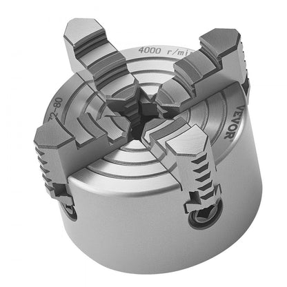 K72 80 - 3-Inch Self-Centering Lathe Chuck, Durable HT300 Cast Iron