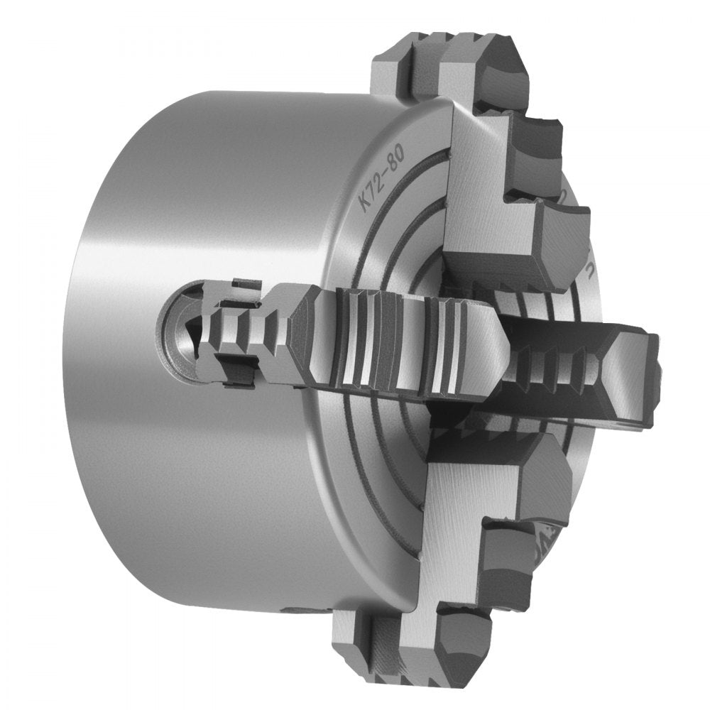 K72 80 - 3-Inch Self-Centering Lathe Chuck, Durable HT300 Cast Iron