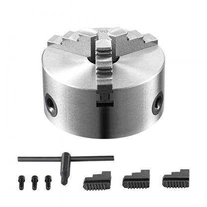 K11-100 - 3-Jaw 4" Self-Centering Lathe Chuck for Precision Machining