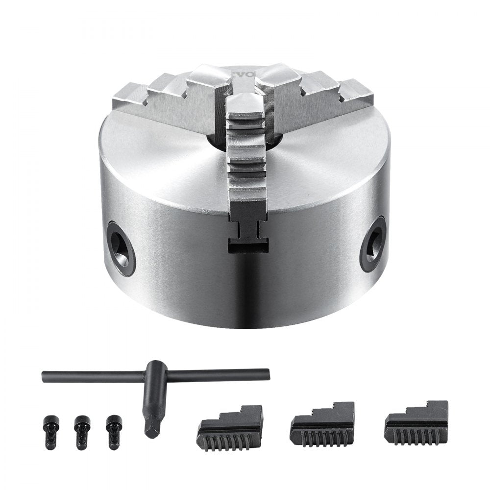 K11-125 - 5" Durable HT300 3-Jaw Self-Centering Lathe Chuck