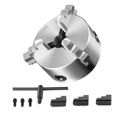 K11-125 - 5" Durable HT300 3-Jaw Self-Centering Lathe Chuck