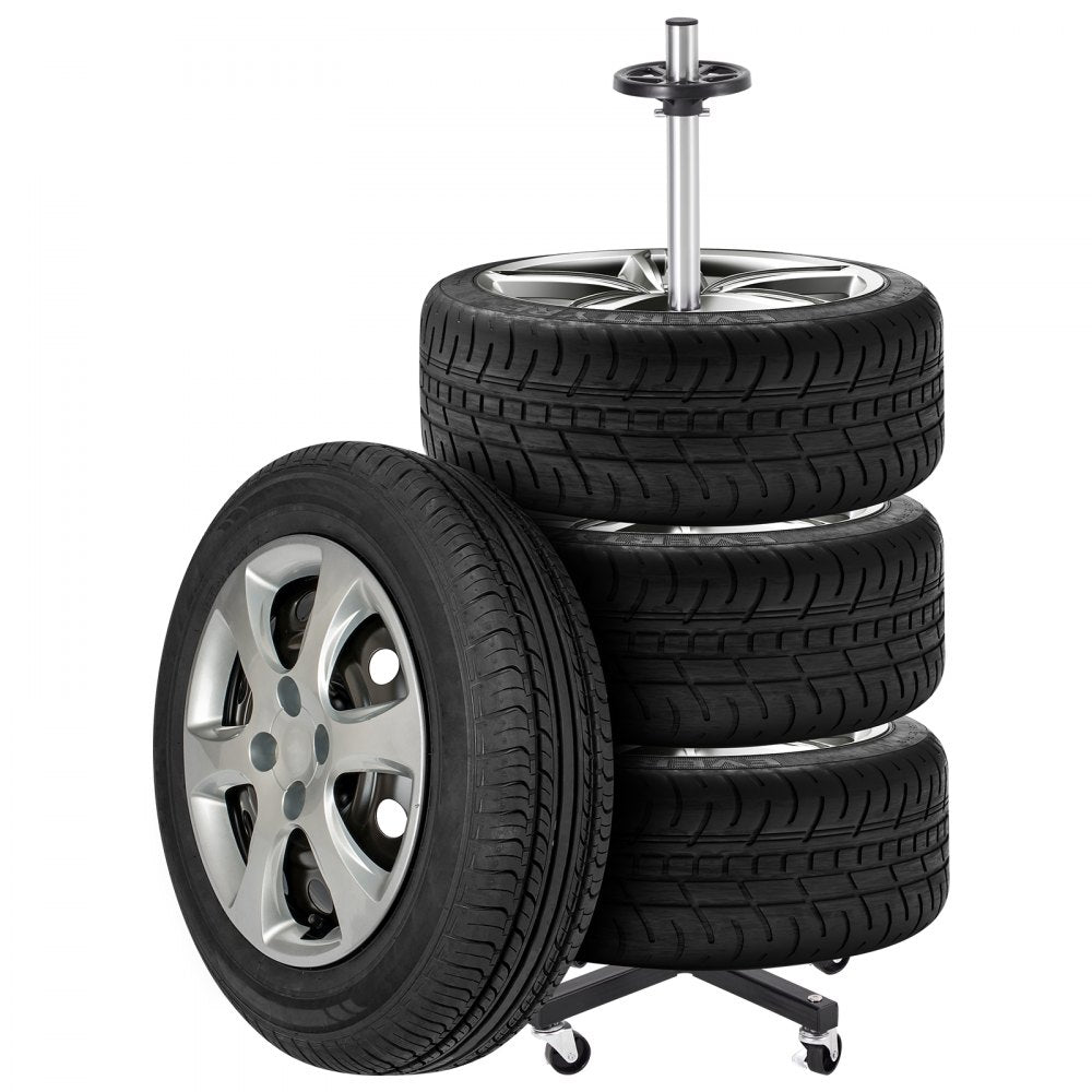 TC0510 - Compact Tire Rack for 4 Tires with Wheels, Holds 220 lbs