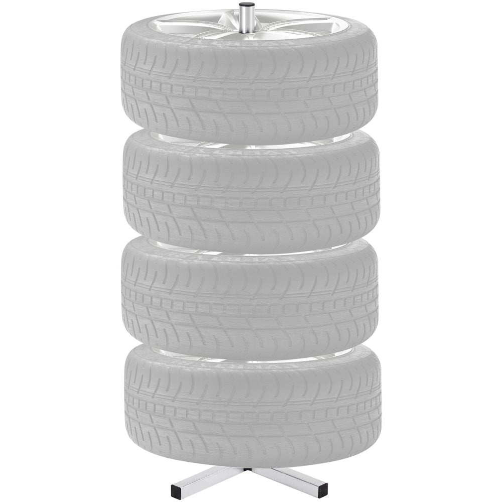 TC0510NW - Space-Saving Tire Stand for 4 Tires, Holds Up to 225mm Wide