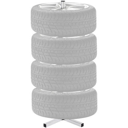 TC0510NW - Space-Saving Tire Stand for 4 Tires, Holds Up to 225mm Wide