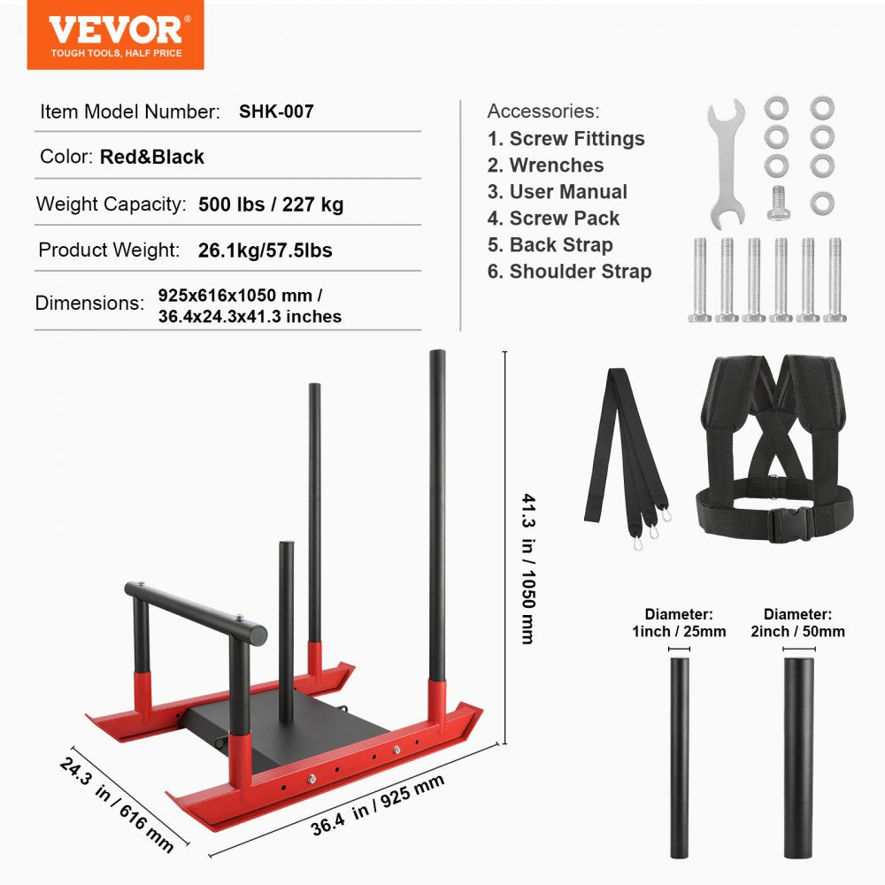 SHK-007 - Heavy-Duty Weight Training Sled for Speed & Strength Enhancement