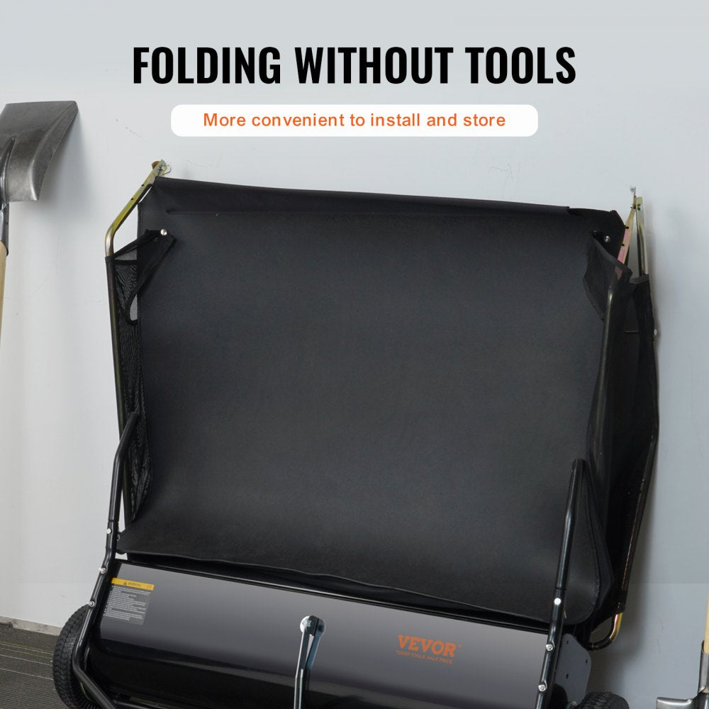 GT1112 - 42.5" Adjustable Lawn Sweeper with Large Non-Woven Hopper