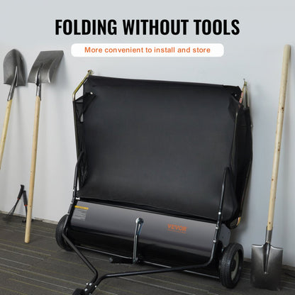 GT1113 - 48.5" Tow-Behind Lawn Sweeper with Adjustable Height & Large Hopper