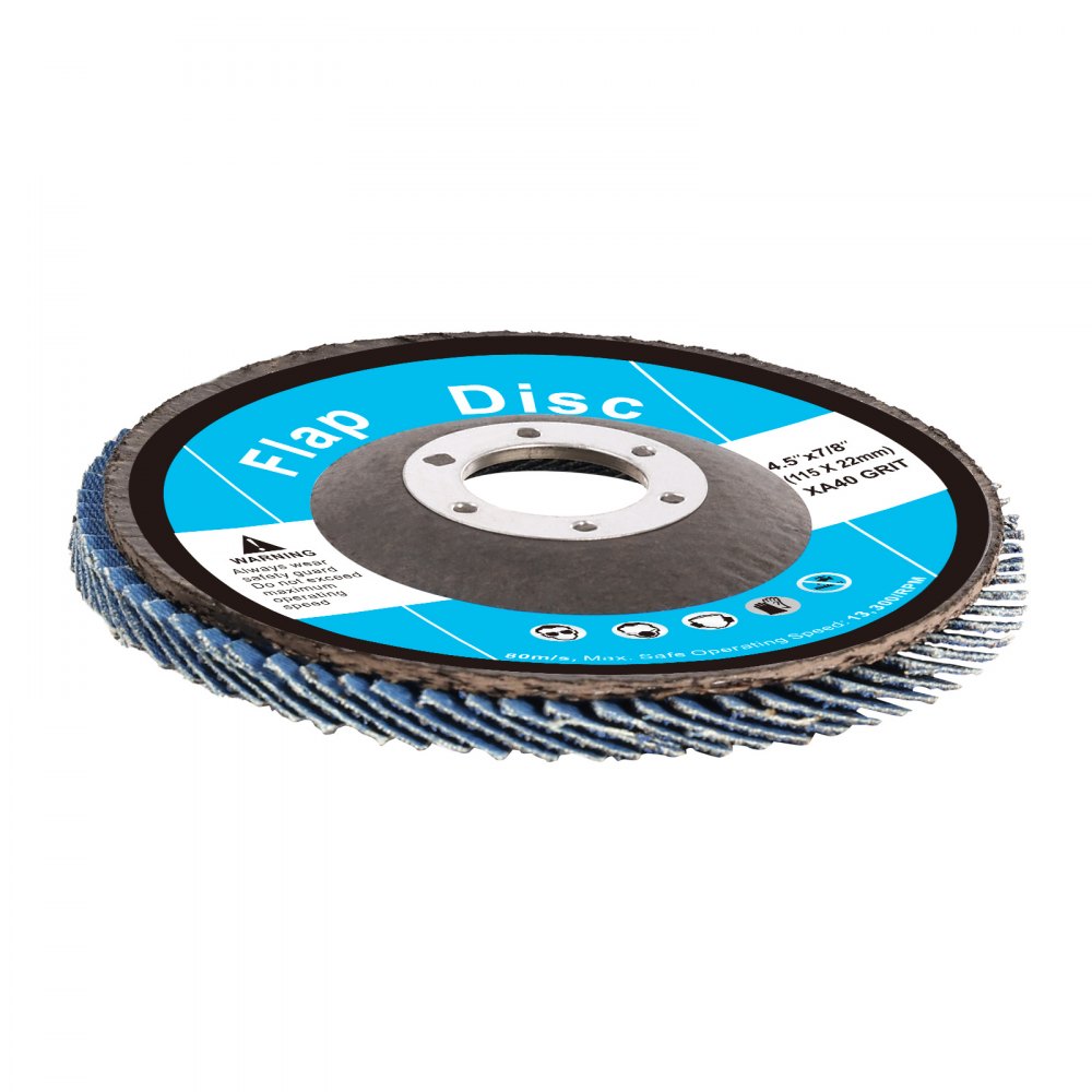 T29-40 - 40 Grit Zirconia Flap Discs 4.5" for Angle Grinders