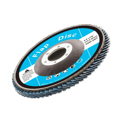 T29-60 - 4.5" Zirconia Flap Discs, 60 Grit, 10 Pack for Angle Grinder