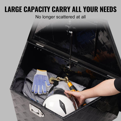 JL-TB09-3 - Durable 33"x19"x18" Aluminum Tongue Box with Locking Mechanism