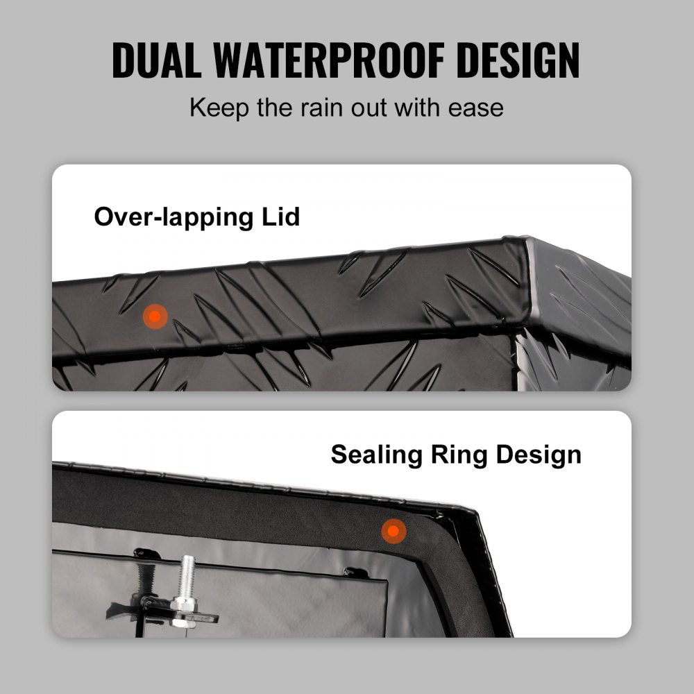 JL-TB09-3 - Durable 33"x19"x18" Aluminum Tongue Box with Locking Mechanism