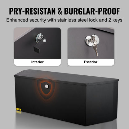 XSJ-TB19-1 - Weather-Resistant 36"x12"x12" Carbon Steel Trailer Tool Box