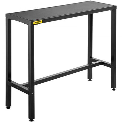 SS-YJH-00016 - 46.5" Black Outdoor Bar Table with Adjustable Feet