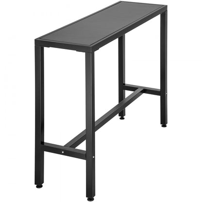 SS-YJH-00016 - 46.5" Black Outdoor Bar Table with Adjustable Feet