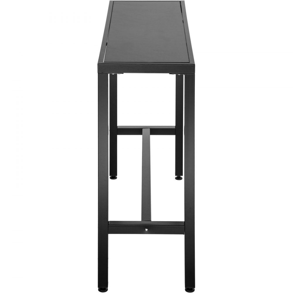 SS-YJH-00016 - 46.5" Black Outdoor Bar Table with Adjustable Feet