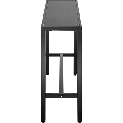 SS-YJH-00016 - 46.5" Black Outdoor Bar Table with Adjustable Feet