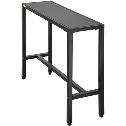 SS-YJH-00016 - 46.5" Black Outdoor Bar Table with Adjustable Feet