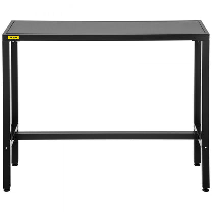 SS-YJH-00016 - 46.5" Black Outdoor Bar Table with Adjustable Feet