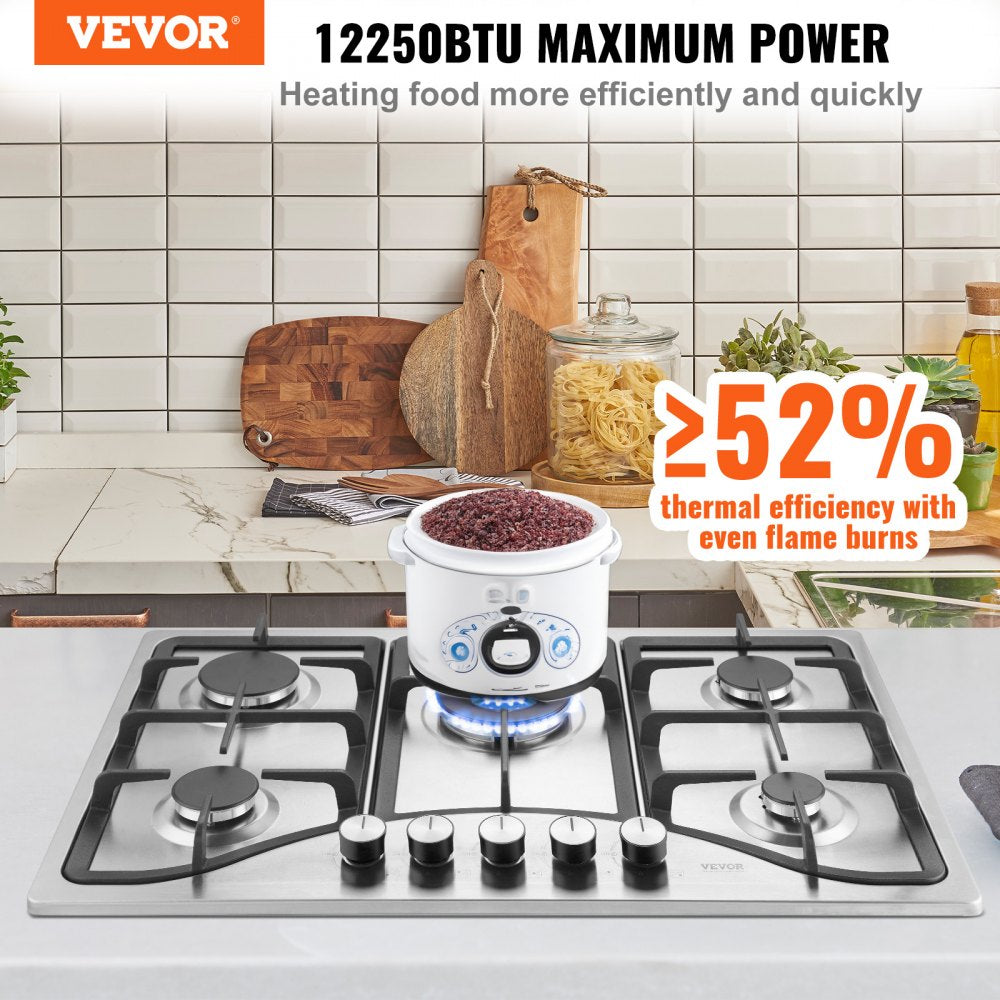 MGBS-312B4 - 30-Inch Dual Fuel Gas Cooktop with Elegant Stainless Steel Design