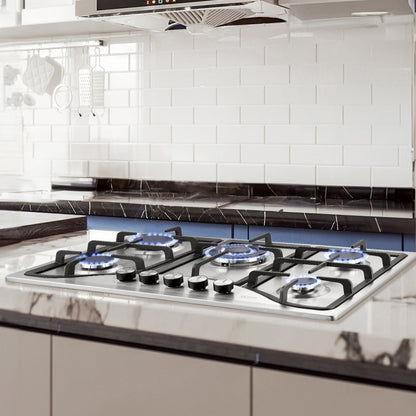 MGBS-312B4 - 30-Inch Dual Fuel Gas Cooktop with Elegant Stainless Steel Design