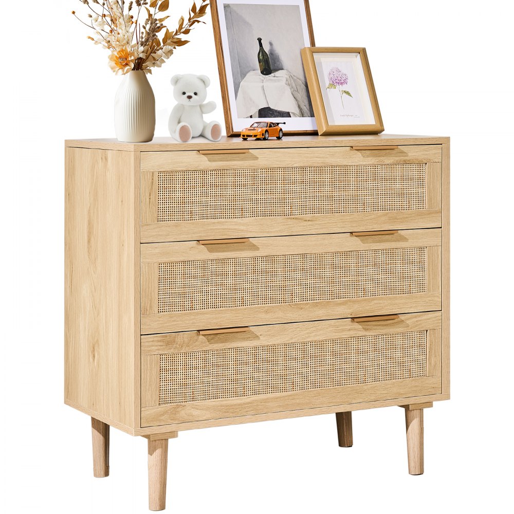 SR191525-ND - Elegant Rattan Dresser with Anti-Tip Design and Sturdy Build