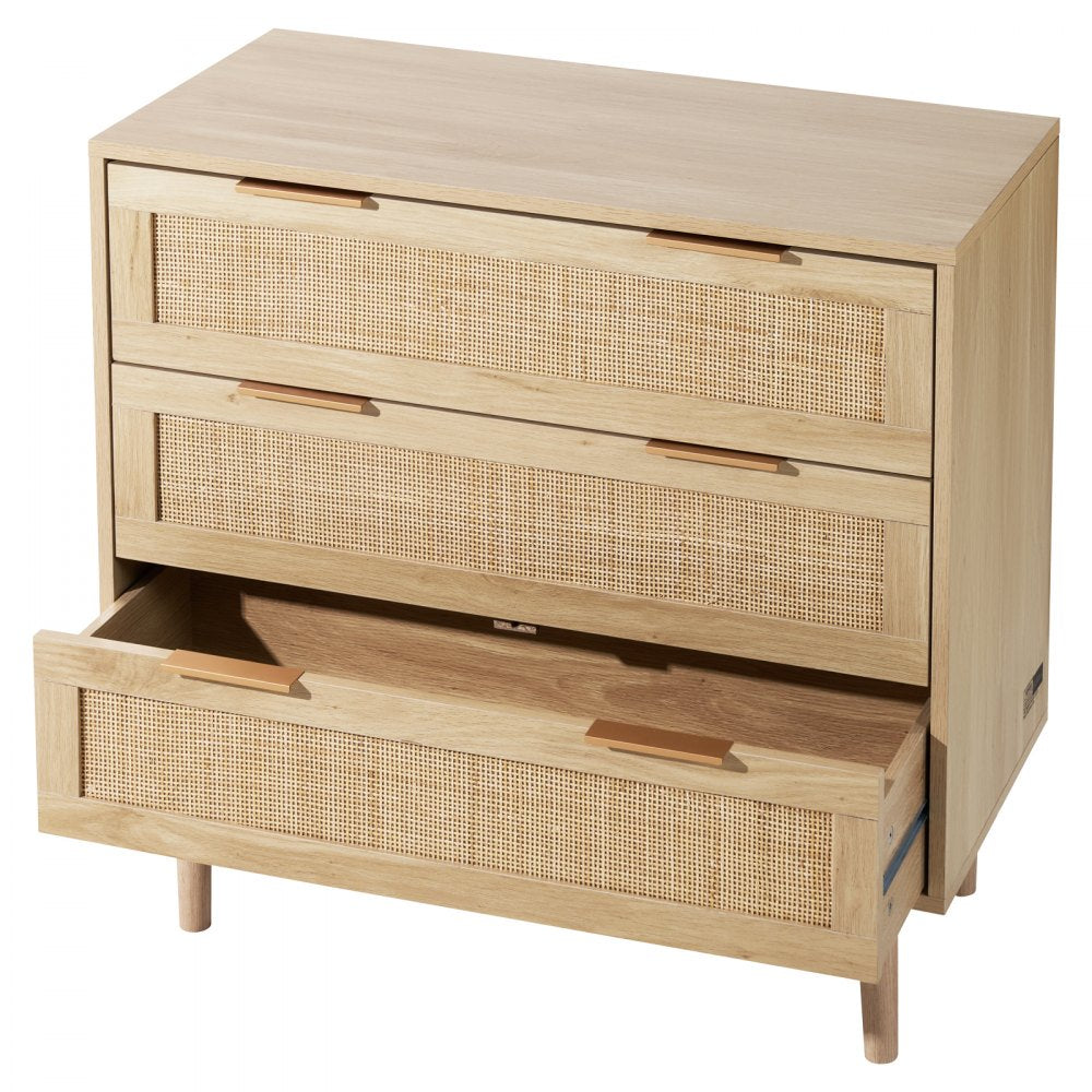 SR191525-ND - Elegant Rattan Dresser with Anti-Tip Design and Sturdy Build