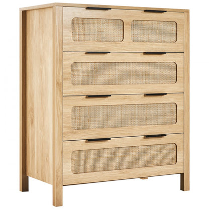 SR245069 - Versatile Rattan Dresser with Anti-Tip Design and Durable Frame