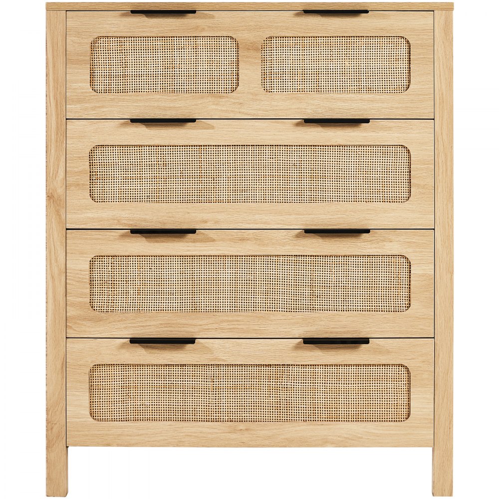 SR245069 - Versatile Rattan Dresser with Anti-Tip Design and Durable Frame