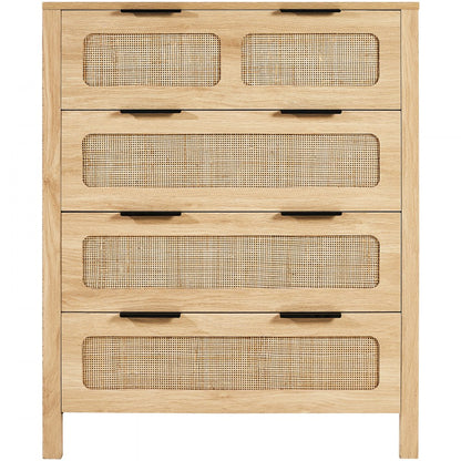 SR245069 - Versatile Rattan Dresser with Anti-Tip Design and Durable Frame