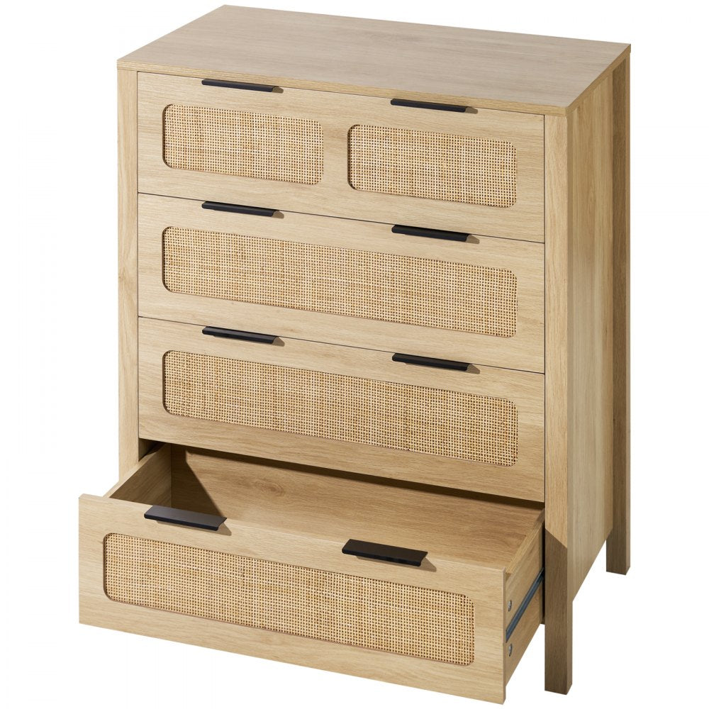 SR245069 - Versatile Rattan Dresser with Anti-Tip Design and Durable Frame