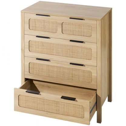 SR245069 - Versatile Rattan Dresser with Anti-Tip Design and Durable Frame
