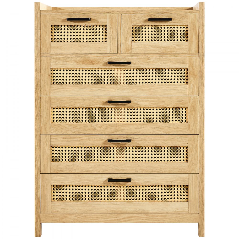 SR241080 - 7-Setting Rattan Dresser for Versatile Home Use