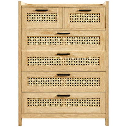SR241080 - 7-Setting Rattan Dresser for Versatile Home Use