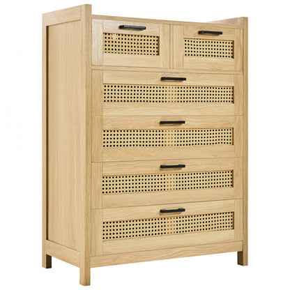 SR241080 - 7-Setting Rattan Dresser for Versatile Home Use