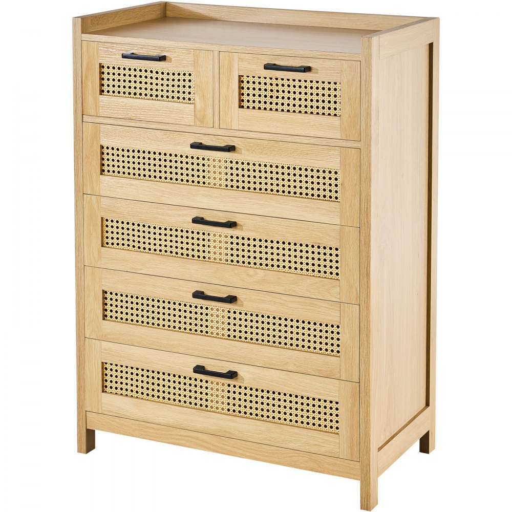 SR241080 - 7-Setting Rattan Dresser for Versatile Home Use