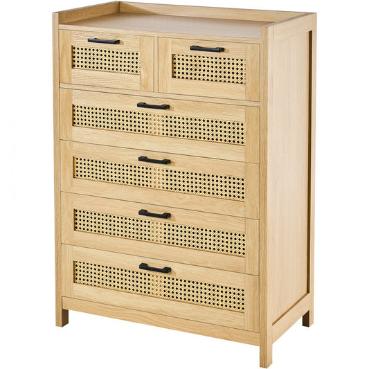 SR241080 - 7-Setting Rattan Dresser for Versatile Home Use