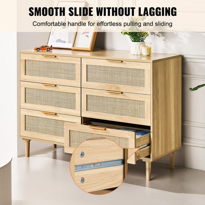 SR191630ND - Versatile Rattan Dresser with Anti-tip Features and Smooth Drawers