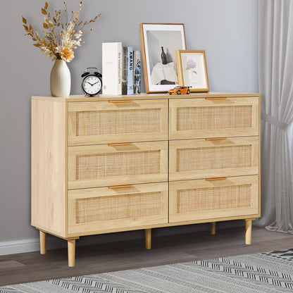 SR191630ND - Versatile Rattan Dresser with Anti-tip Features and Smooth Drawers