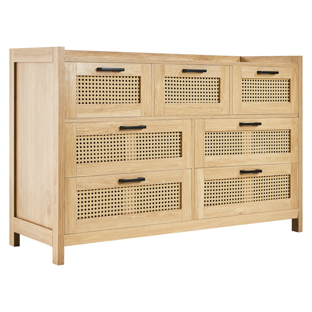 SR247181 - 7-Drawer Rattan Dresser for Stylish Organization
