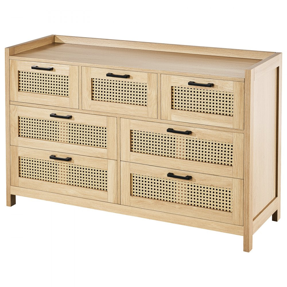 SR247181 - 7-Drawer Rattan Dresser for Stylish Organization