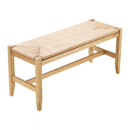HYBZXD-02 - 40" Rattan Bench with Sturdy Wood Frame & Polished Legs