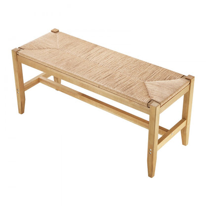 HYBZXD-02 - 40" Rattan Bench with Sturdy Wood Frame & Polished Legs