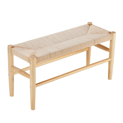 HYBZXD-01 - Handwoven Rattan Bench with Steel Frame, 31.5" Long