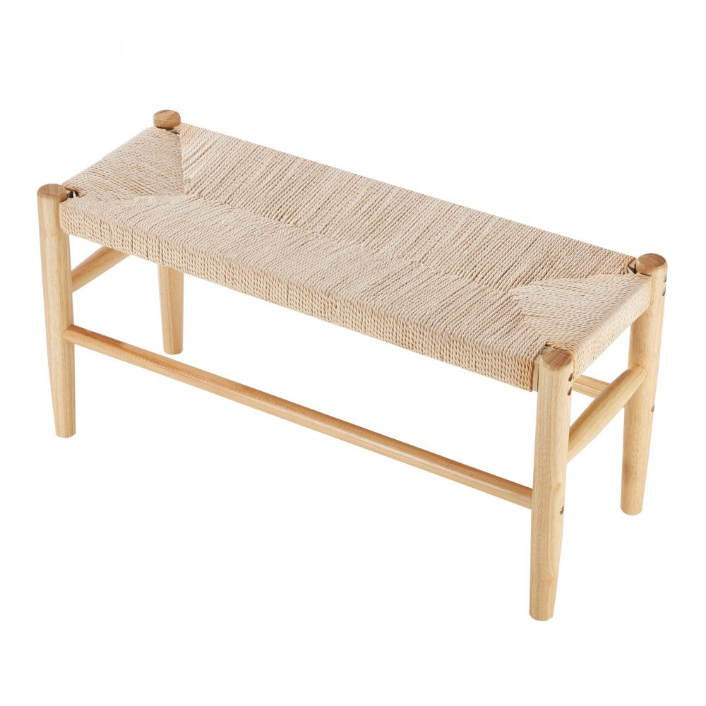 HYBZXD-01 - Handwoven Rattan Bench with Steel Frame, 31.5" Long