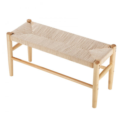 HYBZXD-01 - Handwoven Rattan Bench with Steel Frame, 31.5" Long