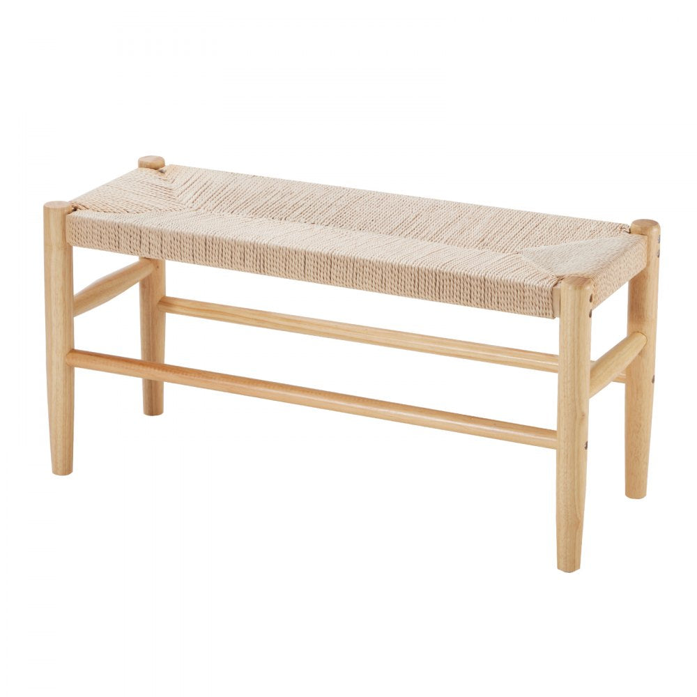 HYBZXD-01 - Handwoven Rattan Bench with Steel Frame, 31.5" Long