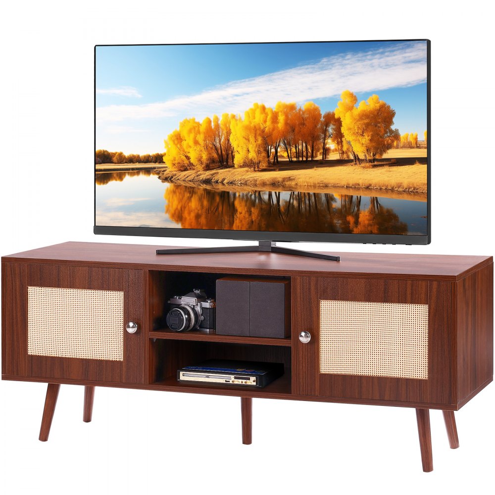 10FJTRTVO10R - Stylish 47.2” VEVOR TV Stand with Adjustable Shelves