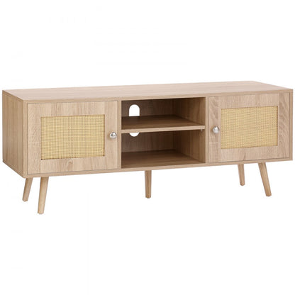 10FJTRTVO10A - 47"x16" Rattan TV Stand for 55" TVs, Stylish Storage Solution