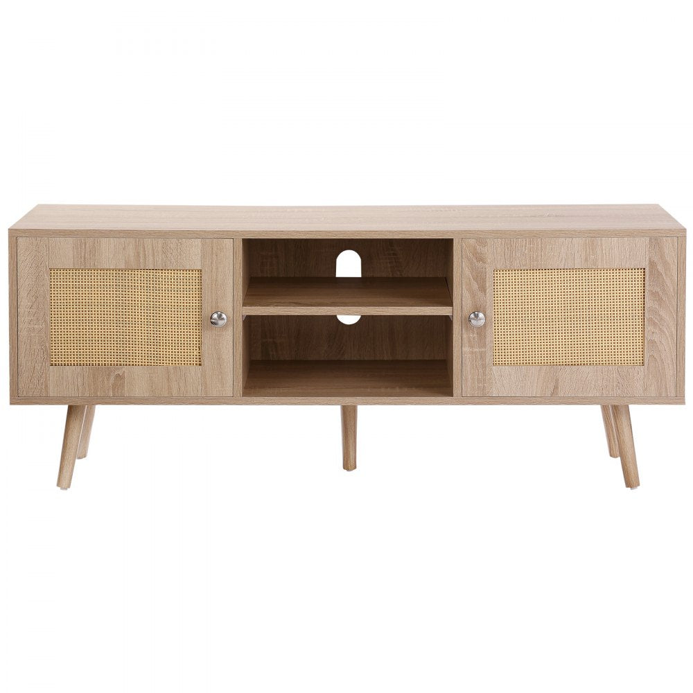 10FJTRTVO10A - 47"x16" Rattan TV Stand for 55" TVs, Stylish Storage Solution